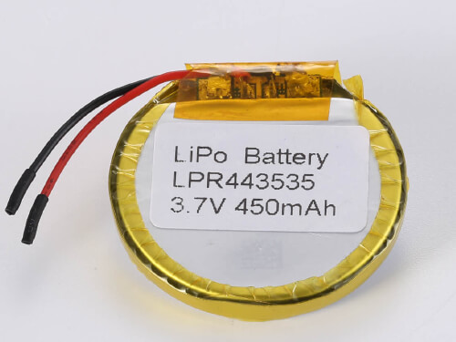 Batteria LiPo Rotonda LPR443535 3.7V 450mAh