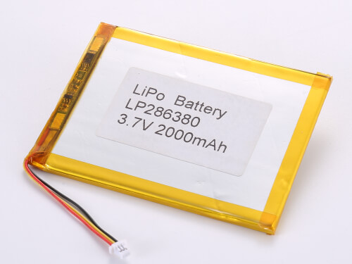 Batteria LiPo Ultrasottile LP286380 3.7V 2000mAh